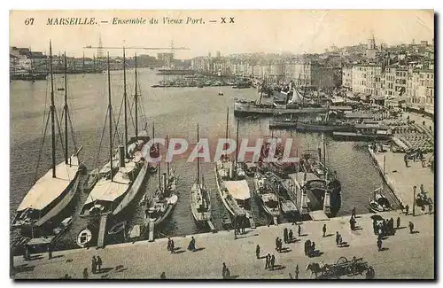 Cartes postales Marseille Ensemble du Vieux Port