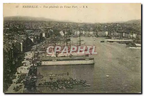 Ansichtskarte AK Marseille vue generale du Vieux Port Bateaux