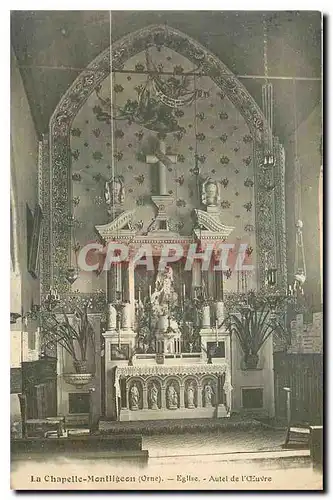 Ansichtskarte AK La Chapelle Montligeon Orne Eglise Autel de l'Oeuvre