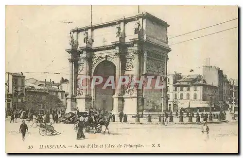 Ansichtskarte AK Marseille Place d'Aix et l'Arc de Triomphe