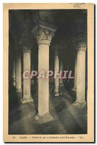 Cartes postales Caen Crypte de l'Abbaye aux Dames