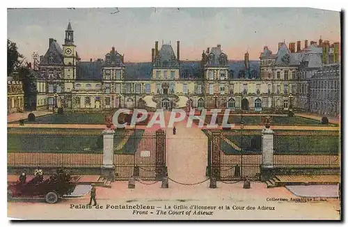 Ansichtskarte AK Palais de Fontainebleau la Grille d'Honneur et la Cour des Adieux