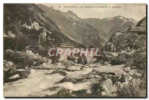 Cartes postales Cauterets Le Pont de la Raillere et le Cabaliros