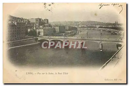 Ansichtskarte AK Lyon Vue sur la Saone le Pont Tilsit