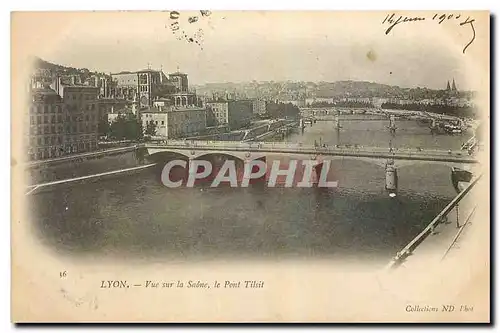 Cartes postales Lyon Vue sur la Saone le Pont Tilsit