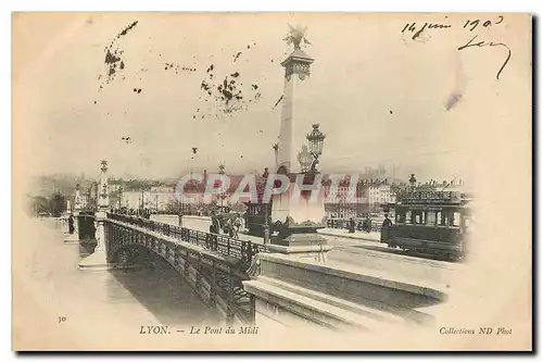 Ansichtskarte AK Lyon Le Pont du Midi Tramway Liqueur Benedictine