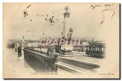 Cartes postales Lyon Le Pont du Midi Tramway Liqueur Benedictine