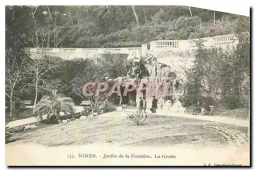 Cartes postales Nimes Jardin de la Fontaine La Grotte