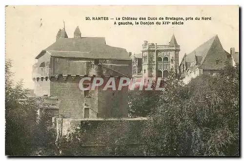 Ansichtskarte AK Nantes Le Chateau des Ducs de Bretagne pris du Nord