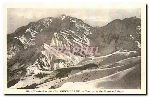 Ansichtskarte AK Haute Savoie Le Mont Blanc Vue prise du Mont d'Arbois