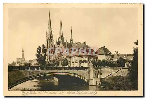 Cartes postales Strasbourg Eglise Saint Paul et Cathedrale