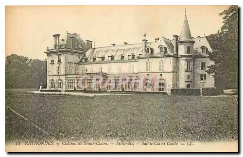 Cartes postales Rethondes Chateau de Sainte Claire Rethondes