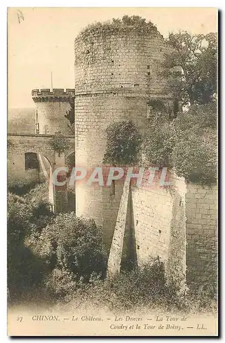 Ansichtskarte AK Chinon Le Chateau Les Douves La Tour de Coudry et la Tour de Boissy