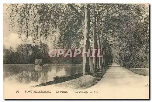 Ansichtskarte AK Fontainebleau Le Palais Allee de Sully