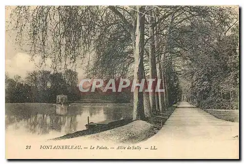 Cartes postales Fontainebleau Le Palais Allee de Sully