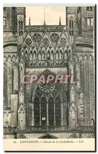 Cartes postales Coutances Detail de la Cathedrale