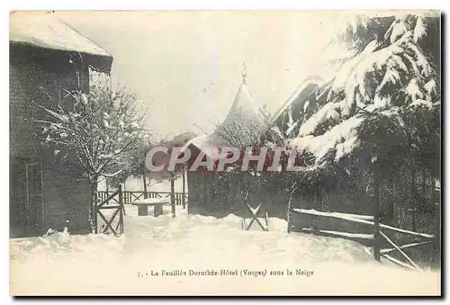 Ansichtskarte AK La Feuillee Dorothee Hotel Vosges sous la Neige