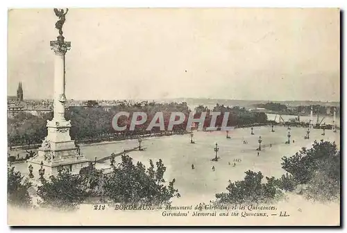 Cartes postales Bordeaux Monument de Girondins et les Quinconces