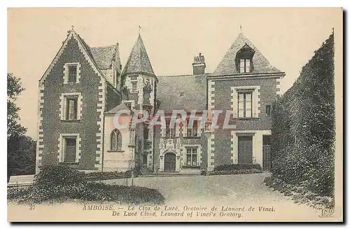 Cartes postales Amboise Le Clos de Luce Oratoire de Leonard de Vinci