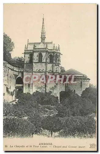 Cartes postales Amboise La Chapelle et la Tour Cesar