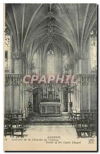 Cartes postales Amboise Interieur de la Chapelle du Chateau