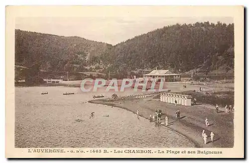 Cartes postales l'Auvergne La Chambon La Plage et ses Baigneurs