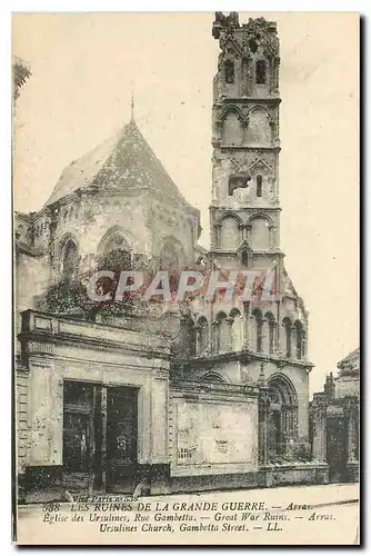 Ansichtskarte AK Les Ruines de la Grande Guerre Arras Eglise des Ursulines