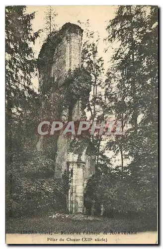 Ansichtskarte AK Lisors Eure Ruines de l'Abbaye de Mortemer Pilier du Choeur