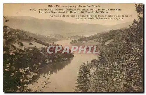 Cartes postales Sites Pittoresque de Franche Comte Bassins du Doubs Entree des Bassins Lac de Chailexon