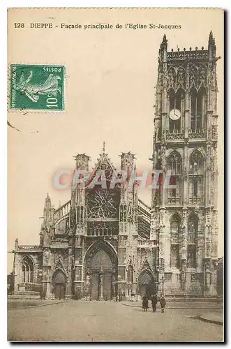 Cartes postales Dieppe Facade principale de l'Eglise St Jacques