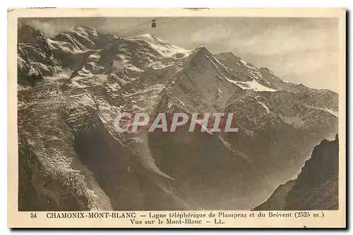Ansichtskarte AK Chamonix mont Blanc Ligne telepherique de Plampraz et du Brevent Vue sur le Mont Blanc