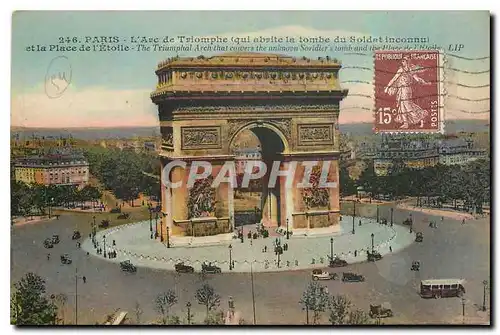 Cartes postales Paris l'Arc de Triomphe