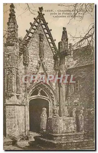 Cartes postales Chapelle St Tujean pres la Pointe du Raz Calvaire du Porche