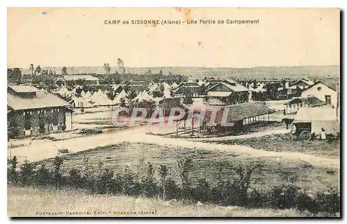 Cartes postales Camp de Sissonne Aisne Une Partie de Campement Militaria