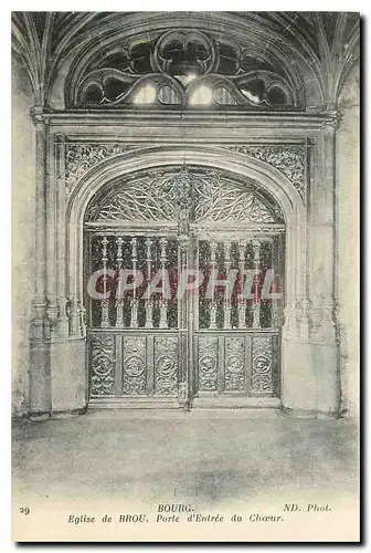 Cartes postales Bourg Eglise de Brou Porte d'Entree du Choeur