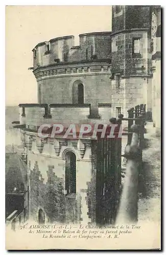 Cartes postales Amboise L et I Le Chateau Sommet de la Tour