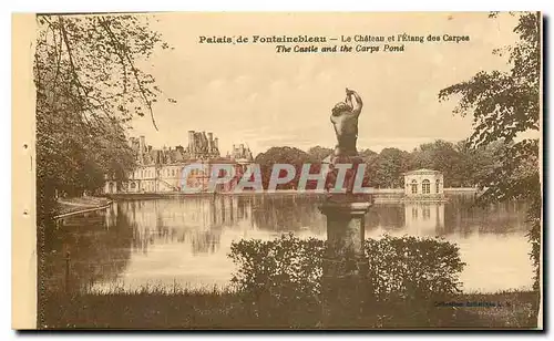 Cartes postales Palais de Fontainebleau Le Cateau et l'Etang des Carpes