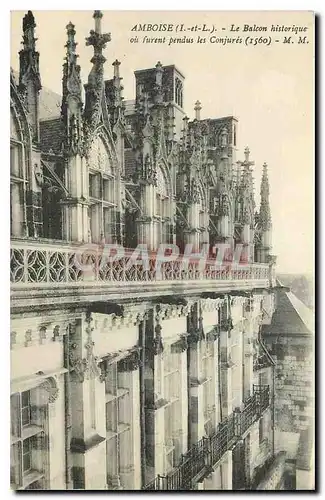 Ansichtskarte AK Amboise I et L La Balcon historique ou furent pendus les Conjures