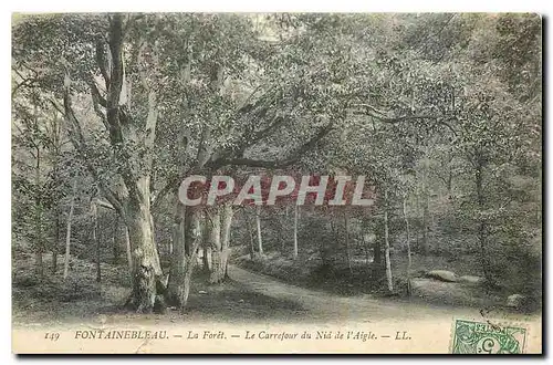 Ansichtskarte AK Fontainebleau La Foret Le Carrefour du Nid de l'Aigle