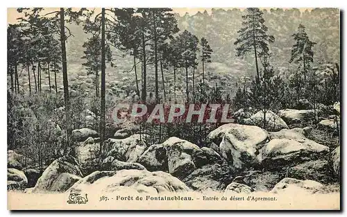 Ansichtskarte AK Foret de Fontainebleau Entree du desert d'Apremont