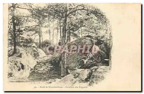 Ansichtskarte AK Foret de Fontainebleau Calvaliere des Brigands