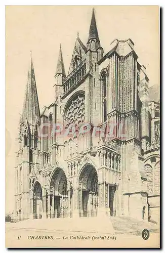 Ansichtskarte AK Chartres La Cathedrale pottail Sud