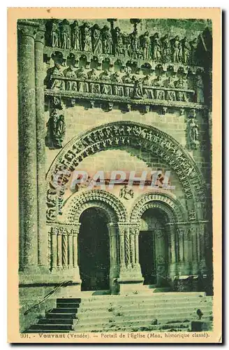 Cartes postales Vouvant Vendee Portail de l'Eglise Mon historique classe