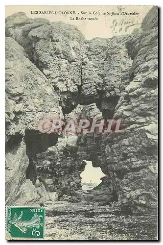 Cartes postales Les Sables d'Olonne Sur la Cote de St Jean l'Orbestier La Roche trouee