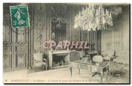 Cartes postales Rambouillet Le Chateau Le Cabinet de Travail du President de la Republique