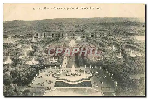 Cartes postales Versailles Panorama general du Palais et du Parc