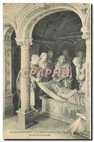 Cartes postales Abbaye de Solesmes Entsevelissement de la Vierge Details de Colonnades