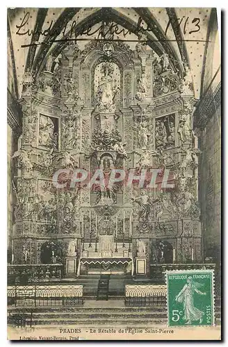 Ansichtskarte AK Prades Le Retable de l'Eglise Saint Pierre