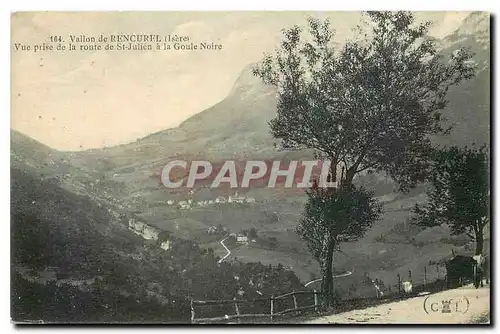 Cartes postales Vallon de Rencurel Isere Vue prise de la Route de St Julien a la Goule Noire