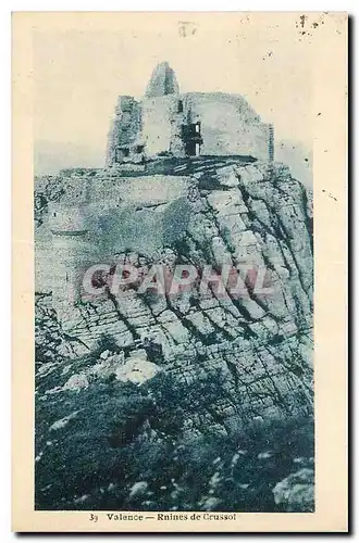 Cartes postales Valence Ruines de Crussol